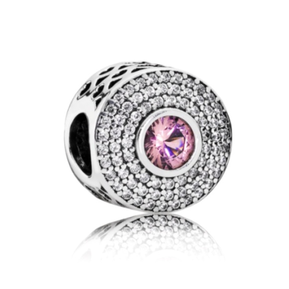 Authentic Pandora blush crystal radiant silver charm 💖 - Picture 1 of 5